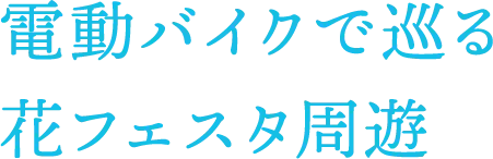 電動バイクで巡る花フェスタ周遊